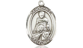 Pewter Saint Daniel Medal Engraved Catholic Saint Jewelry