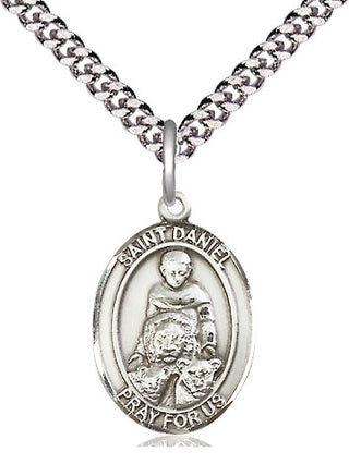 Pewter Saint Daniel Medal Religious Jewelry Engraved Catholic Saint Jewelry