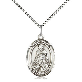 Sterling Silver Saint Daniel Medal Religious Jewelry Engraved Catholic Saint Jewelry
