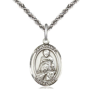 Sterling Silver Saint Daniel Medal Religious Jewelry Engraved Catholic Saint Jewelry
