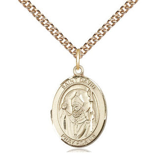 14kt Gold Filled Saint David of Wales Medal Religious Jewelry Engraved Catholic Saint Jewelry