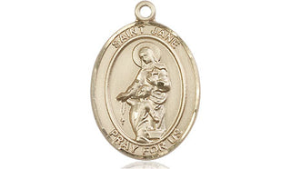 14kt Gold Filled Saint Jane of Valois Medal Engraved Catholic Saint Jewelry