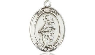 Pewter Saint Jane of Valois Medal Engraved Catholic Saint Jewelry