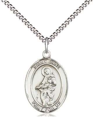 Pewter Saint Jane of Valois Medal Religious Jewelry Engraved Catholic Saint Jewelry