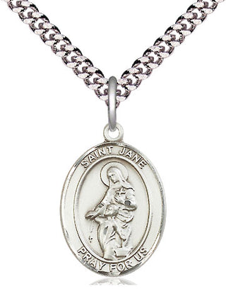 Pewter Saint Jane of Valois Medal Religious Jewelry Engraved Catholic Saint Jewelry