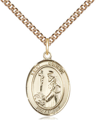 14kt Gold Filled Saint Dominic de Guzman Medal Religious Jewelry Engraved Catholic Saint Jewelry