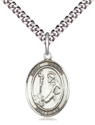 Pewter Saint Dominic de Guzman Medal Religious Jewelry Engraved Catholic Saint Jewelry