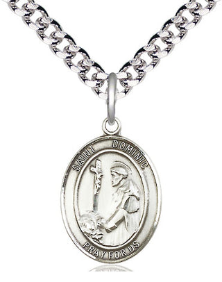 Pewter Saint Dominic de Guzman Medal Religious Jewelry Engraved Catholic Saint Jewelry