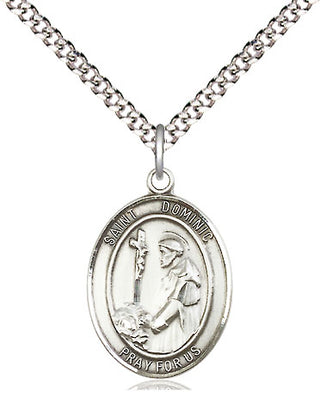 Sterling Silver Saint Dominic de Guzman Medal Religious Jewelry Engraved Catholic Saint Jewelry