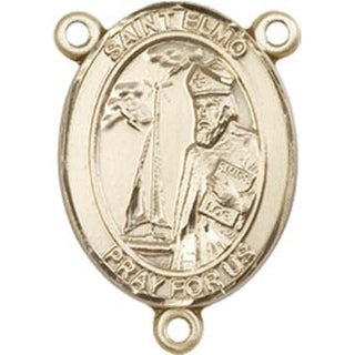 14kt Gold Filled Saint Elmo Rosary Center Rosary Center Engraved Catholic Saint Jewelry