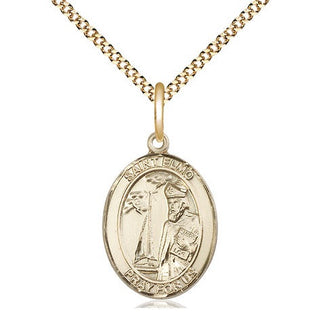 14kt Gold Filled Saint Elmo Medal Religious Jewelry Engraved Catholic Saint Jewelry