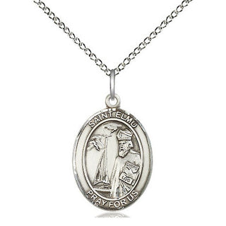 Sterling Silver Saint Elmo Medal Religious Jewelry Engraved Catholic Saint Jewelry