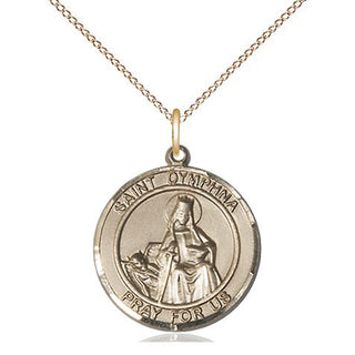14kt Gold Filled Saint Dymphna Medal Religious Jewelry Engraved Catholic Saint Jewelry