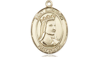 14kt Gold Filled Saint Elizabeth of Hungary Medal Engraved Catholic Saint Jewelry