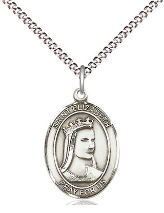 Pewter Saint Elizabeth of Hungary Medal Religious Jewelry Engraved Catholic Saint Jewelry