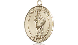 14kt Gold Saint Florian Medal Engraved Catholic Saint Jewelry