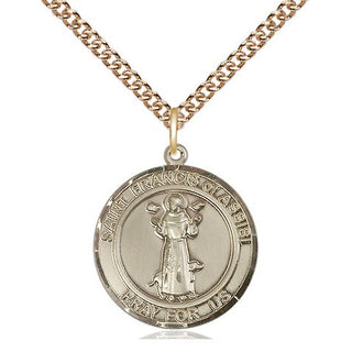 14kt Gold Filled Saint Francis of Assisi Medal Religious Jewelry Engraved Catholic Saint Jewelry