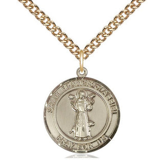 14kt Gold Filled Saint Francis of Assisi Medal Religious Jewelry Engraved Catholic Saint Jewelry