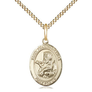 14kt Gold Filled Saint Francis Xavier Medal Religious Jewelry Engraved Catholic Saint Jewelry