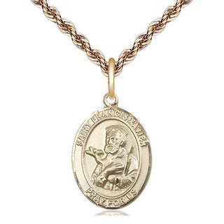14kt Gold Filled Saint Francis Xavier Medal Religious Jewelry Engraved Catholic Saint Jewelry