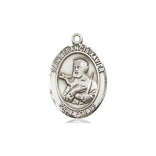 Sterling Silver Saint Francis Xavier Medal Religious Jewelry Engraved Catholic Saint Jewelry