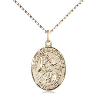 14kt Gold Filled Saint Gabriel the Archangel Medal Religious Jewelry Engraved Catholic Saint Jewelry
