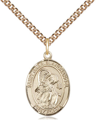 14kt Gold Filled Saint Gabriel the Archangel Medal Religious Jewelry Engraved Catholic Saint Jewelry