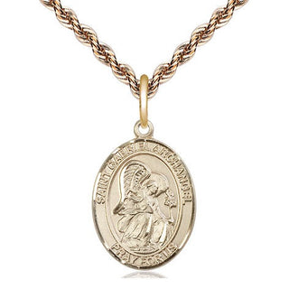 14kt Gold Filled Saint Gabriel the Archangel Medal Religious Jewelry Engraved Catholic Saint Jewelry