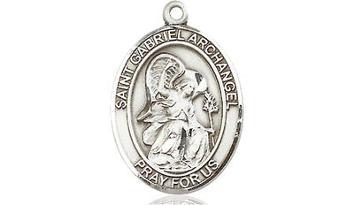 Sterling Silver St. Gabriel the Archangel Medal | Medium | Engravable