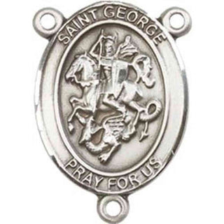 Sterling Silver Saint George Rosary Center
