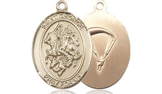 14kt Gold Filled Saint George Paratrooper Medal