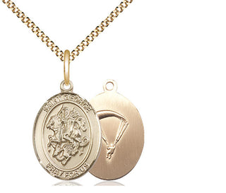 14kt Gold Filled Saint George Paratrooper Medal Religious Jewelry