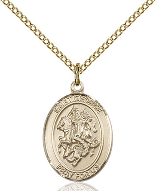 14kt Gold Filled Saint George Paratrooper Medal Religious Jewelry