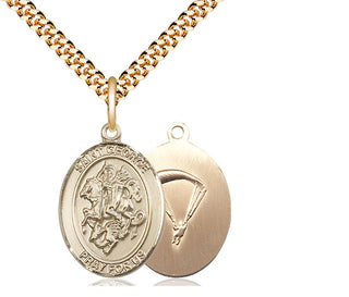 14kt Gold Filled Saint George Paratrooper Medal Religious Jewelry