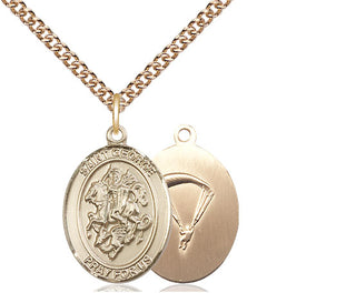 14kt Gold Filled Saint George Paratrooper Medal Religious Jewelry