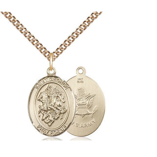 14kt Gold Saint George Army Medal