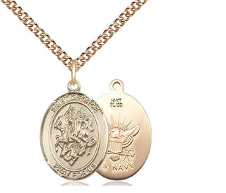 14kt Gold Saint George Navy Medal