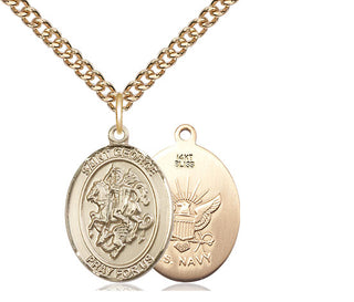 14kt Gold Saint George Navy Medal