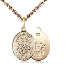 14kt Gold Saint George Navy Medal