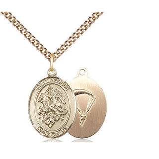 14kt Gold Saint George Paratrooper Medal