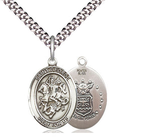 Pewter Saint George Air Force Medal Religious Jewelry