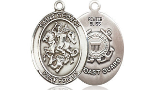 Pewter Saint George Coast Guard Medal