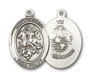 Sterling Silver St. George Marines Pendant