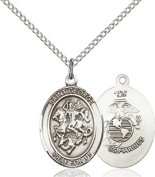 Sterling Silver St. George Marines Pendant