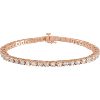 14K Rose 5 CTW Lab-Grown Diamond Line 7 1/4" Bracelet
