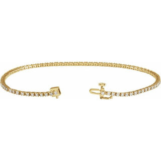 14K Yellow 1 CTW Lab-Grown Diamond Line 7 1/4" Bracelet