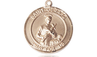 14kt Gold Filled Saint Gerard Medal Engraved Catholic Saint Jewelry