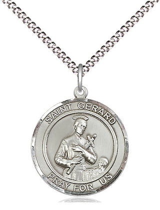 Pewter Saint Gerard Medal Religious Jewelry Engraved Catholic Saint Jewelry