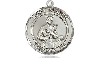 Sterling Silver Saint Gerard Medal Religious Jewelry Engraved Catholic Saint Jewelry