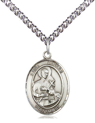 Sterling Silver Saint Gerard Majella Medal Religious Jewelry Engraved Catholic Saint Jewelry